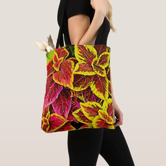 Coleus Leaf Burst Design Draagtas (Dichtbij)