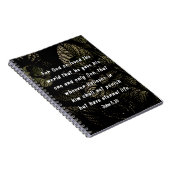 Coleus verlaat Plant Johannes 3:16 Bijbelvers Notitieboek (Rechterzijde)