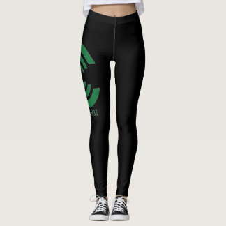 Colfax Country Club Large Logo in Black Leggings