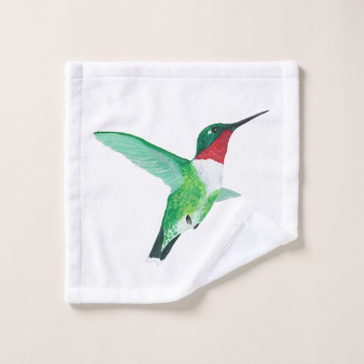Colibri à gorge rubis (Gant de toilette)