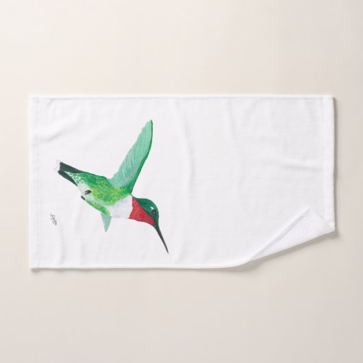 Colibri à gorge rubis (Serviette à main)