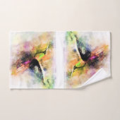 Colibri à l'aquarelle (Serviette à main)