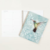 Colibri à l'Arrière - plan fleuri (Devant avec enveloppe)