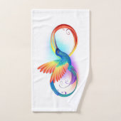 Colibri arc-en-ciel avec symbole de l'infini (Serviette à main)