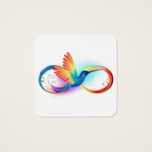 Colibri arc-en-ciel avec symbole d'infini