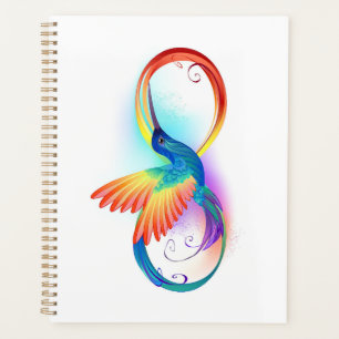 Colibri arc-en-ciel avec symbole Infinity