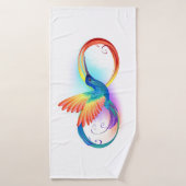 Colibri arc-en-ciel avec symbole Infinity (Serviette de bain)