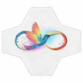 Colibri arc-en-ciel avec symbole Infinity (Plat)