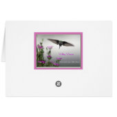 Colibri Avec Hyacinth Été (Dos Horizontal)