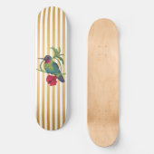Colibri Bird Gold Stripes Skateboard Deck (Recto)