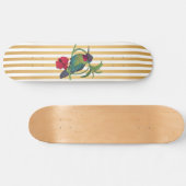 Colibri Bird Gold Stripes Skateboard Deck (Horz)