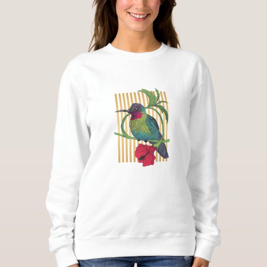 Colibri Bird Gold Stripes Sweatshirt de base (Devant)