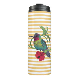 Colibri Bird Gold Stripes Thermal Tumbler Thermosbeker
