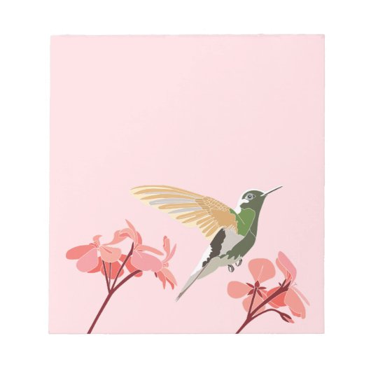 Colibri - Bloc-notes rose (Devant)