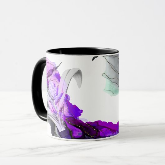 Colibri (Conception pourpre) Mug (Devant gauche)