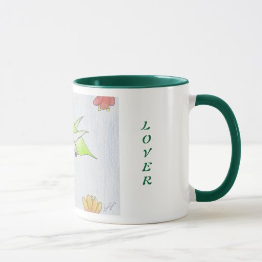 Colibri dans la tasse de fleurs (Droite)