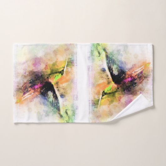 Colibri d'aquarelle (Serviette à main)