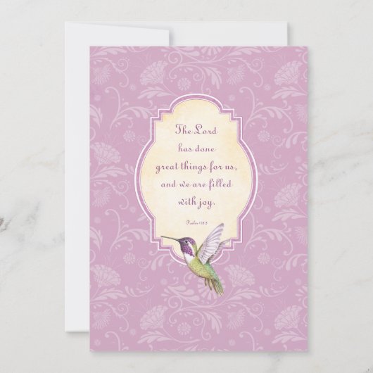 Colibri de digitale - faire-part de mariage (Dos)