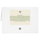 Colibri du Texas (Dos Horizontal)