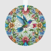 Colibri élégant avec effet de vitrail (dos)