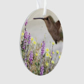Colibri et fleurs sauvages Art numérique (devant)