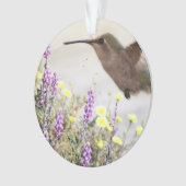 Colibri et fleurs sauvages Art numérique (devant)