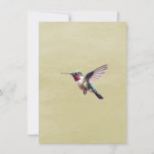 Colibri et Hibiscus | Programme de mariage jaune (Dos)