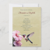 Colibri et Hibiscus | Programme de mariage jaune (Devant)