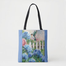 colibri et Sacs fourre-tout de fleurs