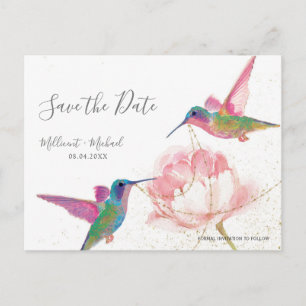 Colibri floral Enregistrer la carte postale Date