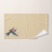 Colibri magnifique sur beige clair (Serviette à main)