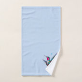 Colibri magnifique sur fond bleu clair (Serviette à main)