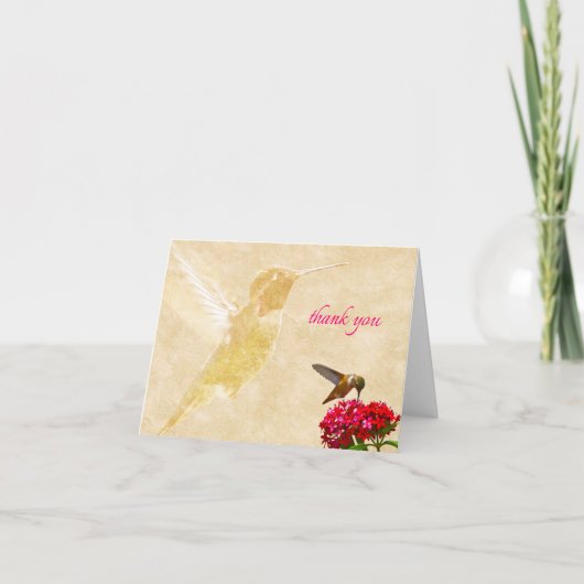 Colibri, merci - Carte de note (Devant)