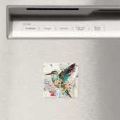 Colibri Mixte Media Art Collage Magnet (In Situ (Lave-vaisselle))