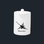 Colibri Nazca, Pérou<br><div class="desc">Célèbre Nazca Lines colibri en noir avec texte. Image du désert de Nazca, Pérou.</div>
