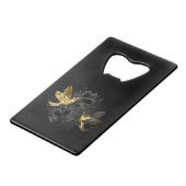 Colibri noir et or (Devant Angle)