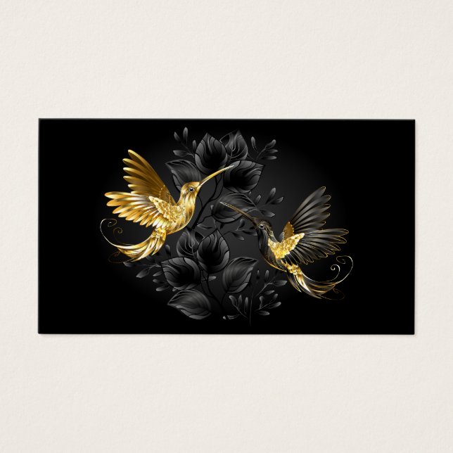 Colibri noir et or (Devant)
