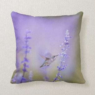 Colibri parmi Lavender Thlow oreiller