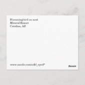 Colibri sur carte postale de nid (Dos)