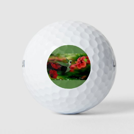 Colibri sur une balle de golf (Devant)