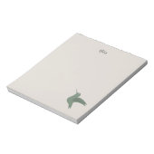 colibri vert olive rustique élégant bloc-notes (Tourné)