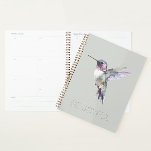 Colibri vert pourpre joyeux (Devant avec enveloppe)