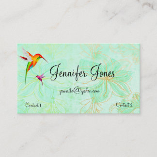 Colibris colorés 2 Cartes de visite