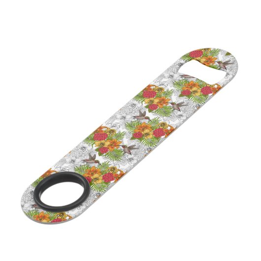 Colibris et bouquet tropical (Devant angulaire)