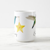 Colibris et étoiles personnalisés Mug à café à deu (Centre)