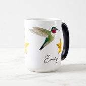 Colibris et étoiles personnalisés Mug à café à deu (Devant droit)
