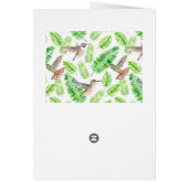 Colibris et feuilles tropicales (Dos)