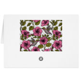Colibris et fleurs d'hibiscus roses (Dos Horizontal)