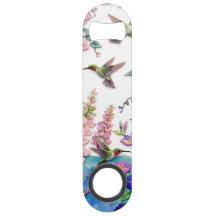 Colibris et fleurs paysage marin