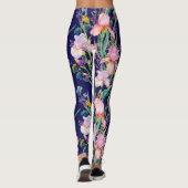 Colibris et Legging bleu floral (Dos)